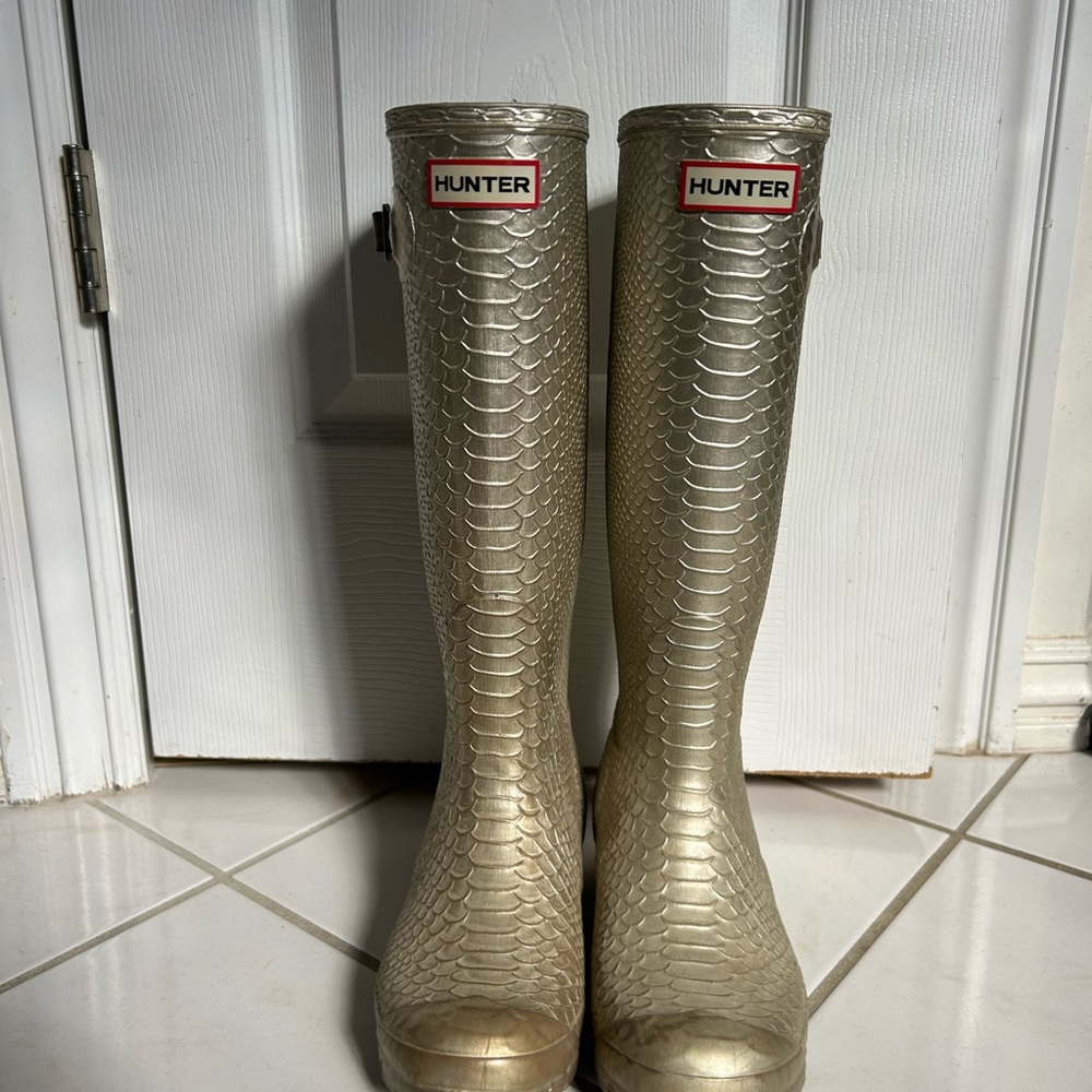 Hunter silver Rain Boots
